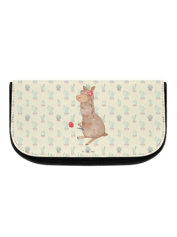 Mr. & Mrs. Panda Kulturtasche Alpaka Blume ohne Spruch in Kaktus Grün