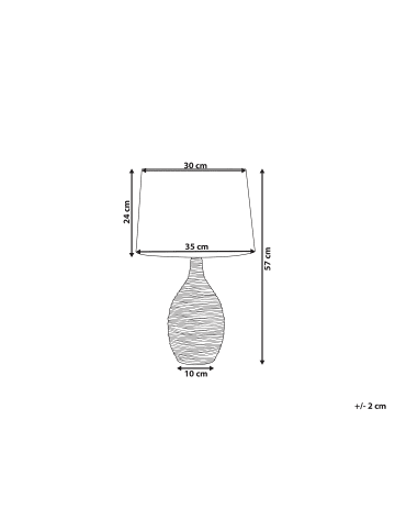 Beliani Tischleuchten ATSAS in Grün - (W) 35 x (H) 57 x (L) 35 cm