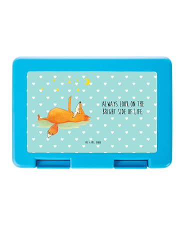 Mr. & Mrs. Panda Bentobox Fuchs Sterne mit Spruch in Türkis Pastell