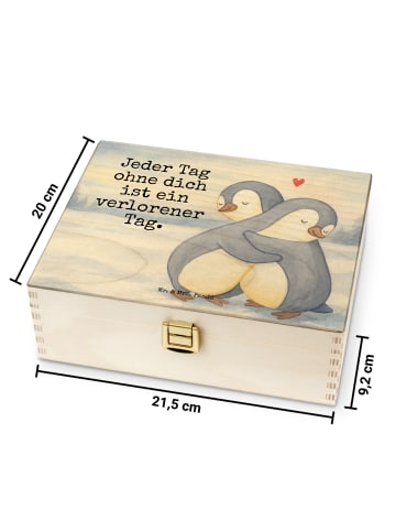 Mr. & Mrs. Panda Teebeutel-Box Pinguine Kuscheln Design mit Spruch in Weiß