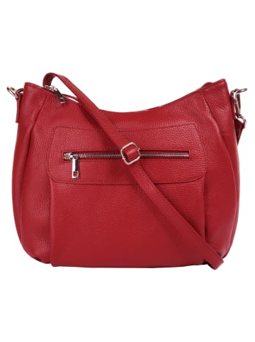 Samantha Look Umhängetasche echt Leder in rot
