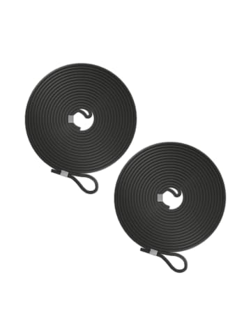 relaxdays 2 x Gummiseil Set in Schwarz - 7,5 m