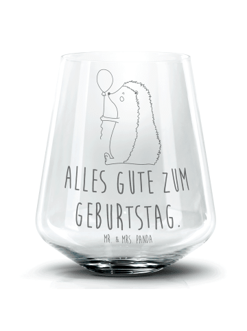 Mr. & Mrs. Panda Blümchentail Glas Igel Luftballon mit Spruch in Transparent