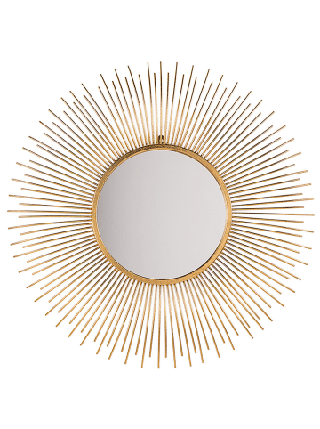 Beliani Dekospiegel CILLY in Gold - (W) 80 x (H) 80 x (L) 3 cm
