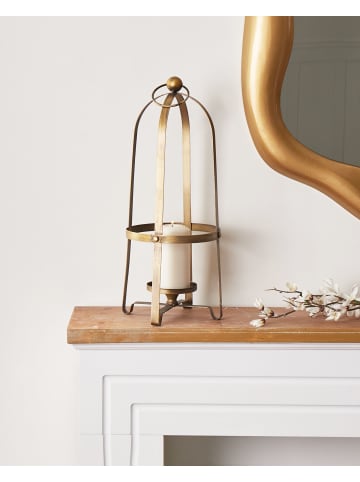 Beliani Kerzenständer MARAWI in Gold - (W) 18 x (H) 48 x (L) 18 cm
