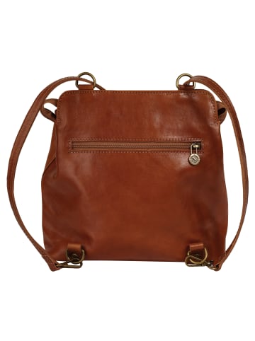 piké Rucksack-Shopper echt Leder in braun