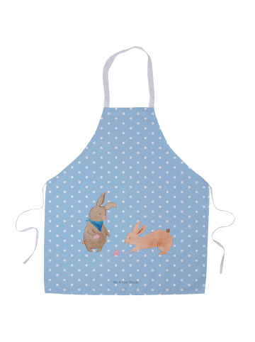 Mr. & Mrs. Panda Schürze Hasen Muschel ohne Spruch in Blau Pastell