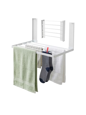 relaxdays Wäschetrockner "Magnet" in Weiß – (B)40,5 x (H)25 x (T)25 cm