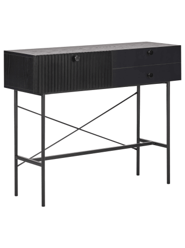 Beliani Konsolentisch COVENTRY in Schwarz - (W) 100 x (H) 79 x (L) 32 cm
