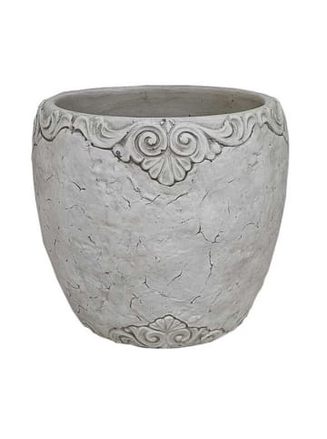 AltoBelli Blumentopf ADELINA Zement Antik Grau Patina 16x14 cm
