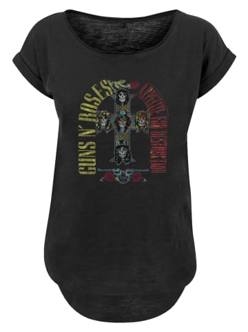 F4NT4STIC T-Shirt Guns N' Roses Skull Rock Band Merch in schwarz