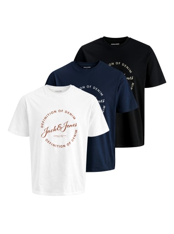 Jack and Jones 3er Pack T-Shirts Grayson Tee SS Crew Neck in Mehrfarbig
