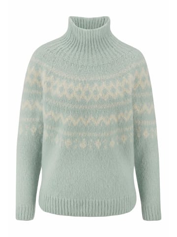 Hessnatur Hessnatur Rollkragenpullover Relaxed aus Alpaka und Bio-Baumwolle in polargrün