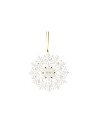 Villeroy & Boch Ornament Schneeflocke 2026 Christmas Classics in 0,6 x 11 x 11 cm in weiß-gold