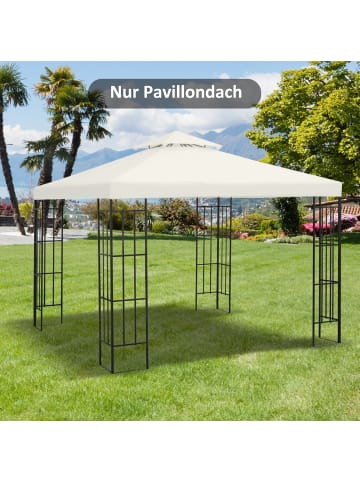 Outsunny Pavillondach 3 x 3 m Cremeweiß