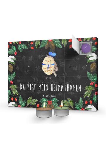 Mr. & Mrs. Panda Adventskalender Eule Matrose mit Spruch in Kreidetafel