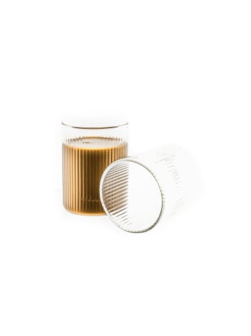 Mulex 8er Gläser-Set Riffle Design 300ml in Transparent