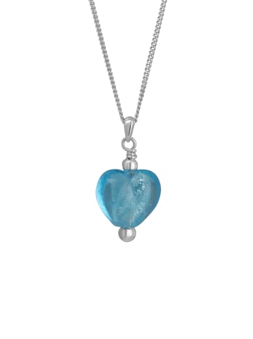 Nenalina Halskette 925 Sterling Silber Herz in Blau