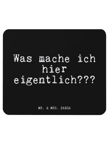 Mr. & Mrs. Panda Mouse Pad Was mache ich hier... mit Spruch in Schwarz