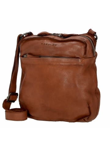 Harold's Submarine - Umhängetasche 27 cm (black) in cognac