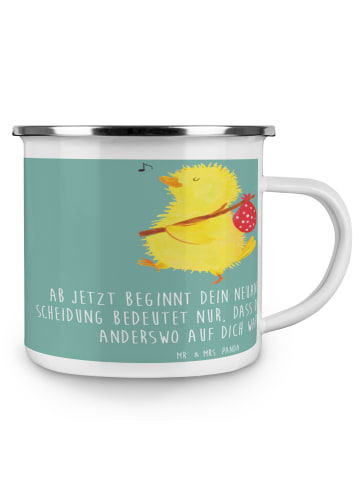 Mr. & Mrs. Panda Trinkbecher Neuanfang Scheidung mit Spruch in Meeresbrise