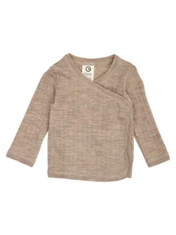 müsli Wickeljacke aus Merinowolle in Balsam melange