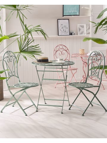 Beliani 2er-Set Esszimmerstuhl TRENTO in Grün