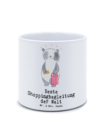 Mr. & Mrs. Panda XL Blumentopf Panda Beste Shoppingbegleitung de... in Weiß