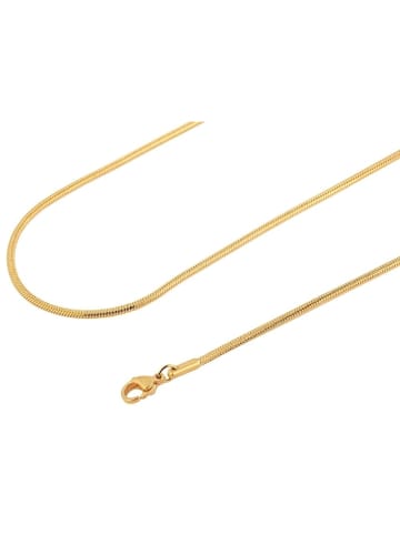 Adeliás Damen Halskette – Schlangenkette aus Edelstahl 50 cm in gold