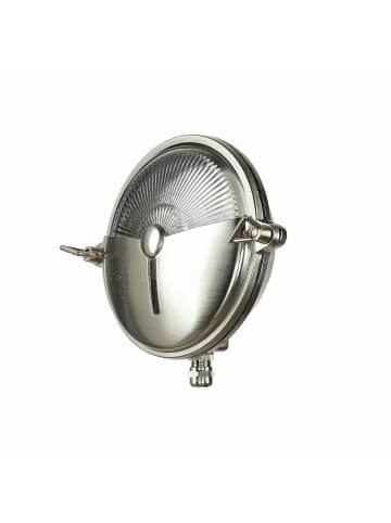 Licht-Erlebnisse Außen Wandlampe Ø 18 x (H)18 cm in Nickel matt