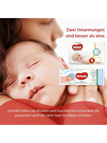 HUGGIES Feuchttücher Baby Wipes Babytücher Natural Sensitive 12 x 48 Tücher