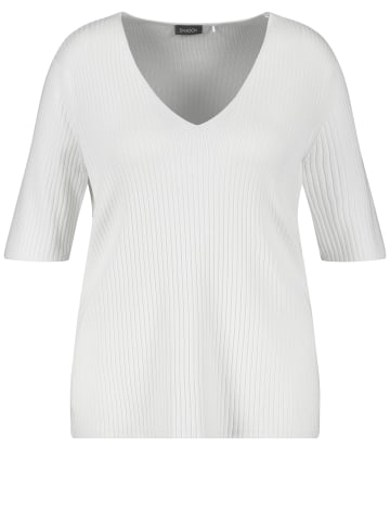 SAMOON Strick, Shirt, Top, Body in white