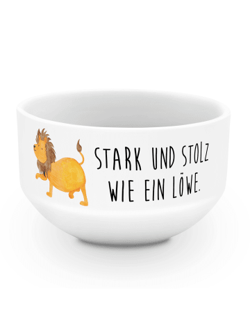 Mr. & Mrs. Panda schale Sternzeichen Löwe mit Spruch in Weiß