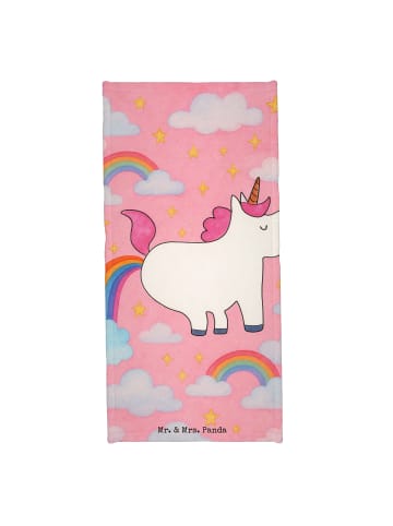 Mr. & Mrs. Panda Badehandtuch Einhorn Pupsen Design ohne Spruch in Weiß