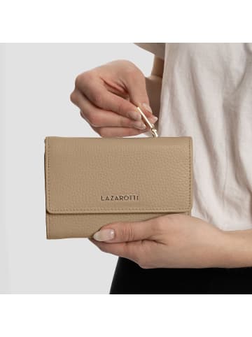 Lazarotti Bologna Leather Geldbörse Leder 14 cm in sand