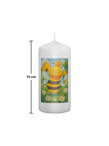 Mr. & Mrs. Panda Kerze Biene König Design ohne Spruch in Weiß