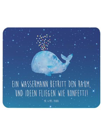 Mr. & Mrs. Panda Mauspad Wassermann Ideenflug mit Spruch in Sternenhimmel Blau