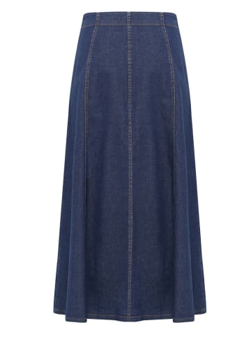 Zero Jeansrock Maxi in A-Linie in Dark Blue Denim