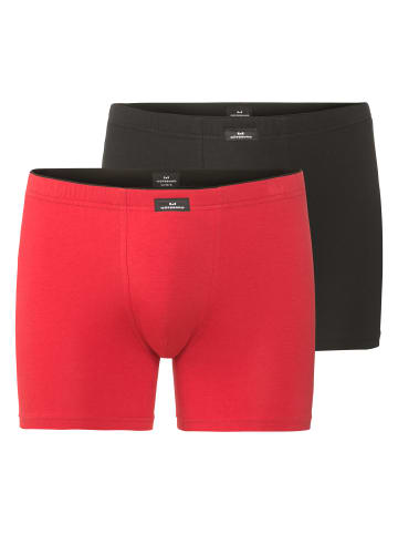 Götzburg Long-Pants 2Er Pack X-Lastic in rot-dunkel-uni