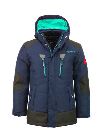 Trollkids Winter-Parka "Narvik" in Marineblau / Mint