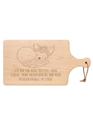 Mr. & Mrs. Panda Käsebrett Wüstenfuchs Blumen mit Spruch in Transparent