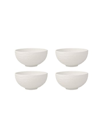 Villeroy & Boch 4er Set Suppen Bol Manufacture Rock Blanc Ø 12,5 cm in weiß