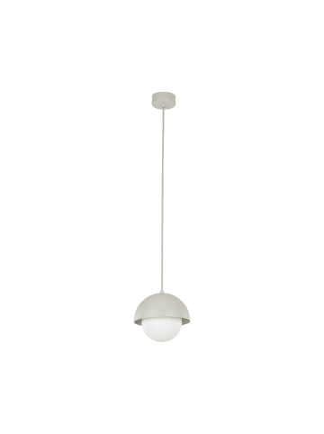 Licht-Erlebnisse Pendelleuchte Ø 17 x (T)150 cm in Beige Weiß