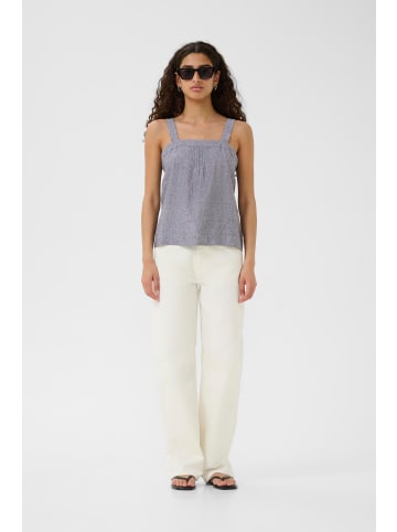 InWear Kurzarm-Bluse DallyIW Gerade Passform in Marine Blue Melange