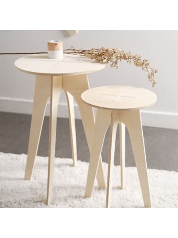 Today Kaffeetisch rund Simplicity, Holz in Beige, Ø 40 x (H) 60 cm