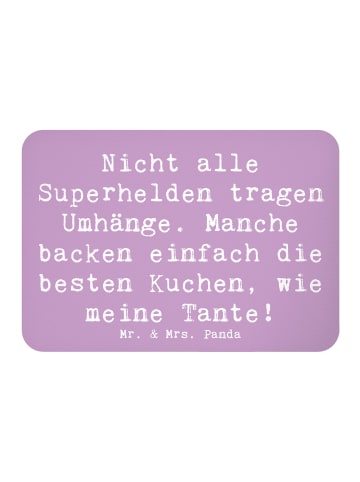 Mr. & Mrs. Panda Kühlschrankmagnet Spruch Super Tante mit Spruch in Lavendeltraum