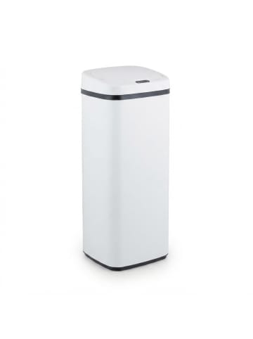 relaxdays Mülleimer mit Sensor in Weiß - 50 Liter
