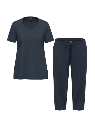 Ammann Schlafanzug Kurzarm Organic Cotton in Nightblue