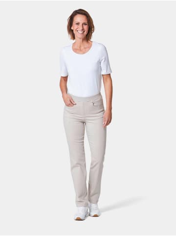 GOLDNER Jeansschlupfhose Louisa in stein