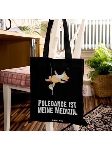 Mr. & Mrs. Panda Shopping Tasche Fuchs PoledanZeichen mit Spruch in Schwarz